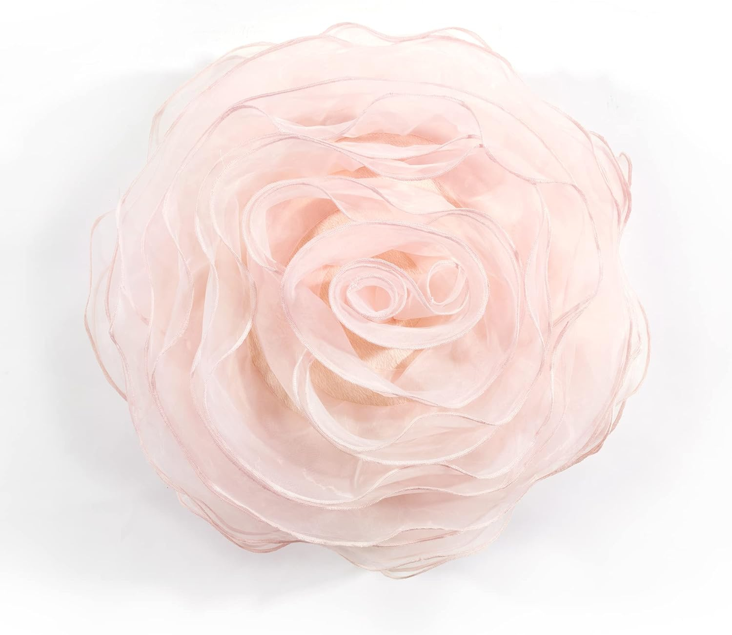 Lush Decor 17 in x 17 in Pink Ruffle Polyester Decorative Pillow