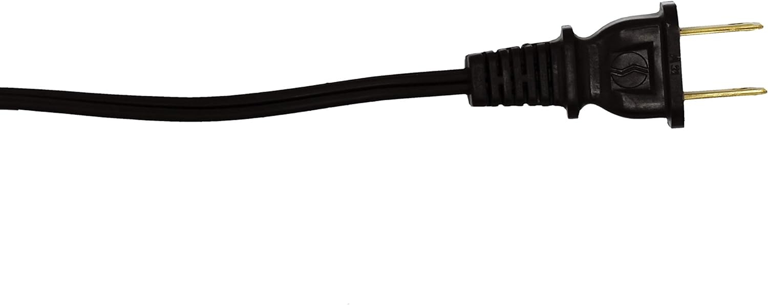 Creative Hobbies Black Lamp Cord, 12 Foot Long, Replacement Lamp Cord Lamp Repair Part, 18/2 SPT-1 Wire, UL Listed | 1 Pack