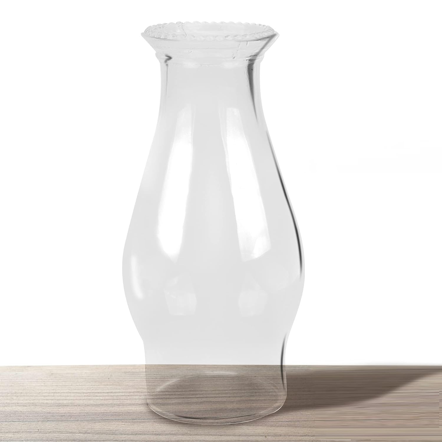 Oil Lamp Chimney Hurricane Lamp Glass Replacement Clear 3 Inch Base for Kerosene Lamp Shade(Flat Style 1P)