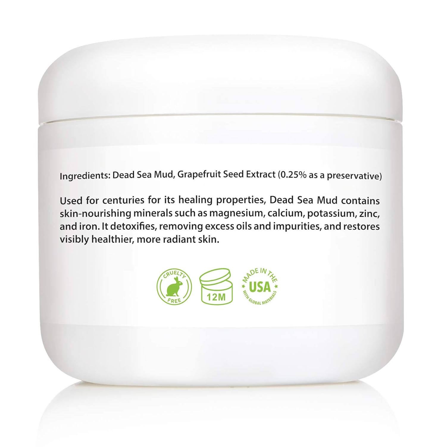 Amara Beauty Dead Sea Mud Mask for Face & Body - Pure Mud with No Fillers Detoxifies & Restores Healthy Skin - 8 oz.