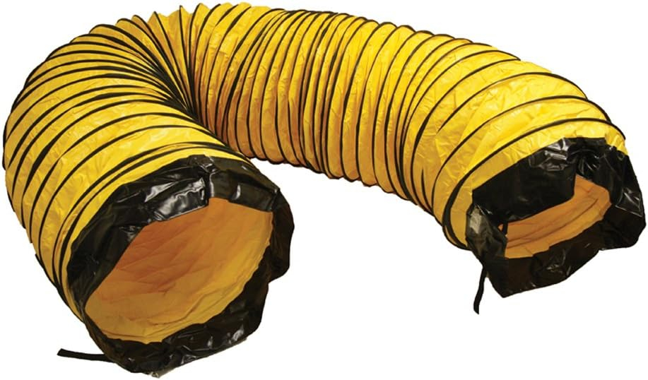 Yellow 24-Inch PVC-Coated Polyester Flexible Duct Hose