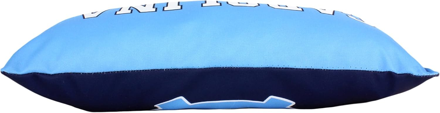 College Covers Solid Color Bolster Travel Pillow, 1 Count (Pack of 1), North Carolina Tar Heels