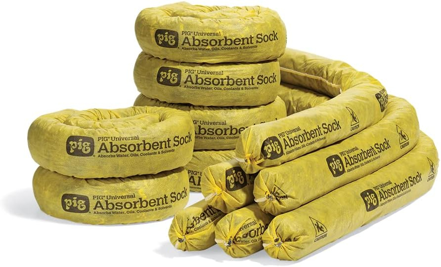 Pig Absorbent Sock,Blue,3" dia.,PK12 PIG105-BL