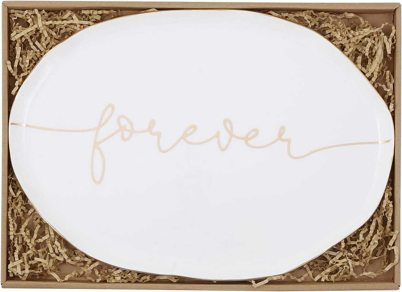Creative Brands Santa Barbara Design Studio - Wedding Collection Serving Platter, 14 x 10-Inch, Forever