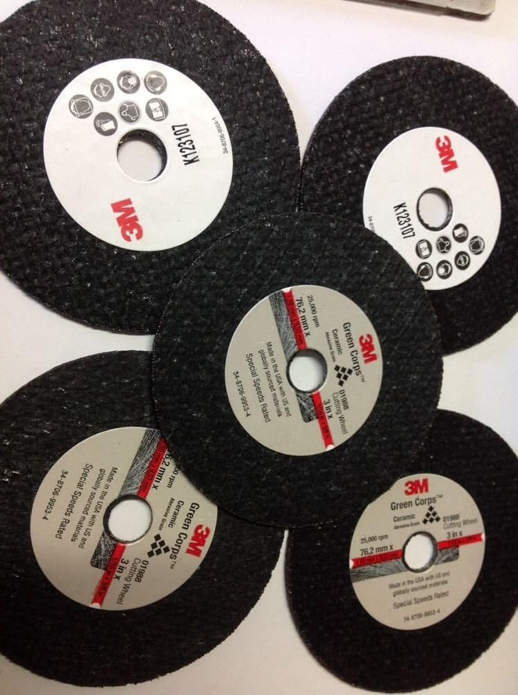 3" Black Resin Bond Metal Cut-Off Wheel Set