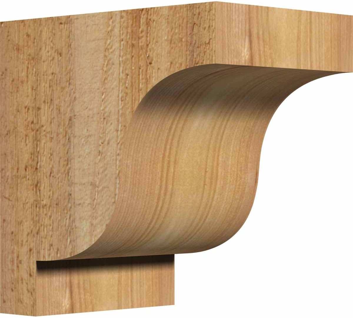 4"W x 6"D x 6"H Newport Rough Sawn Corbel, Western Red Cedar