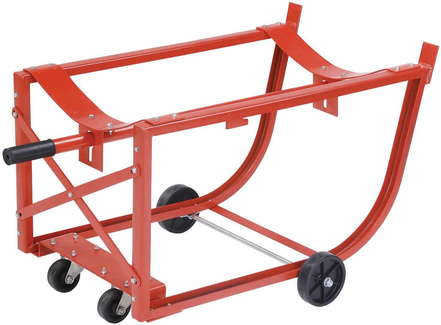 Easy Steer Drum Cradle with 5 in. & 3 in. dia. Polyolefin Wheels for 55 gal Steel Drums