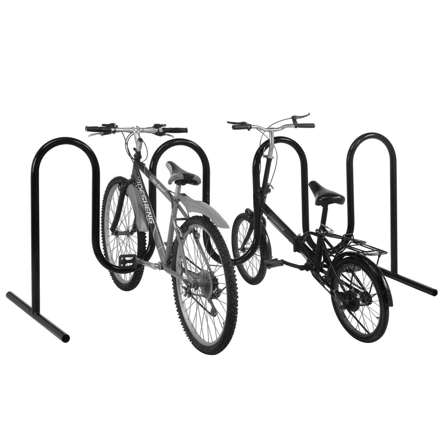 Global Industrial Wave Bike Rack, Black, Free Standing, 9-Bike
