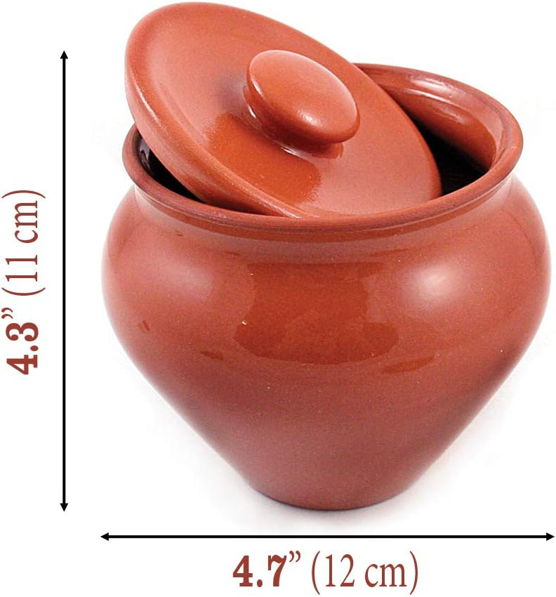 STP Goods  Natural Clay Stoneware Ramekins w/ Oven Fork Set of 6