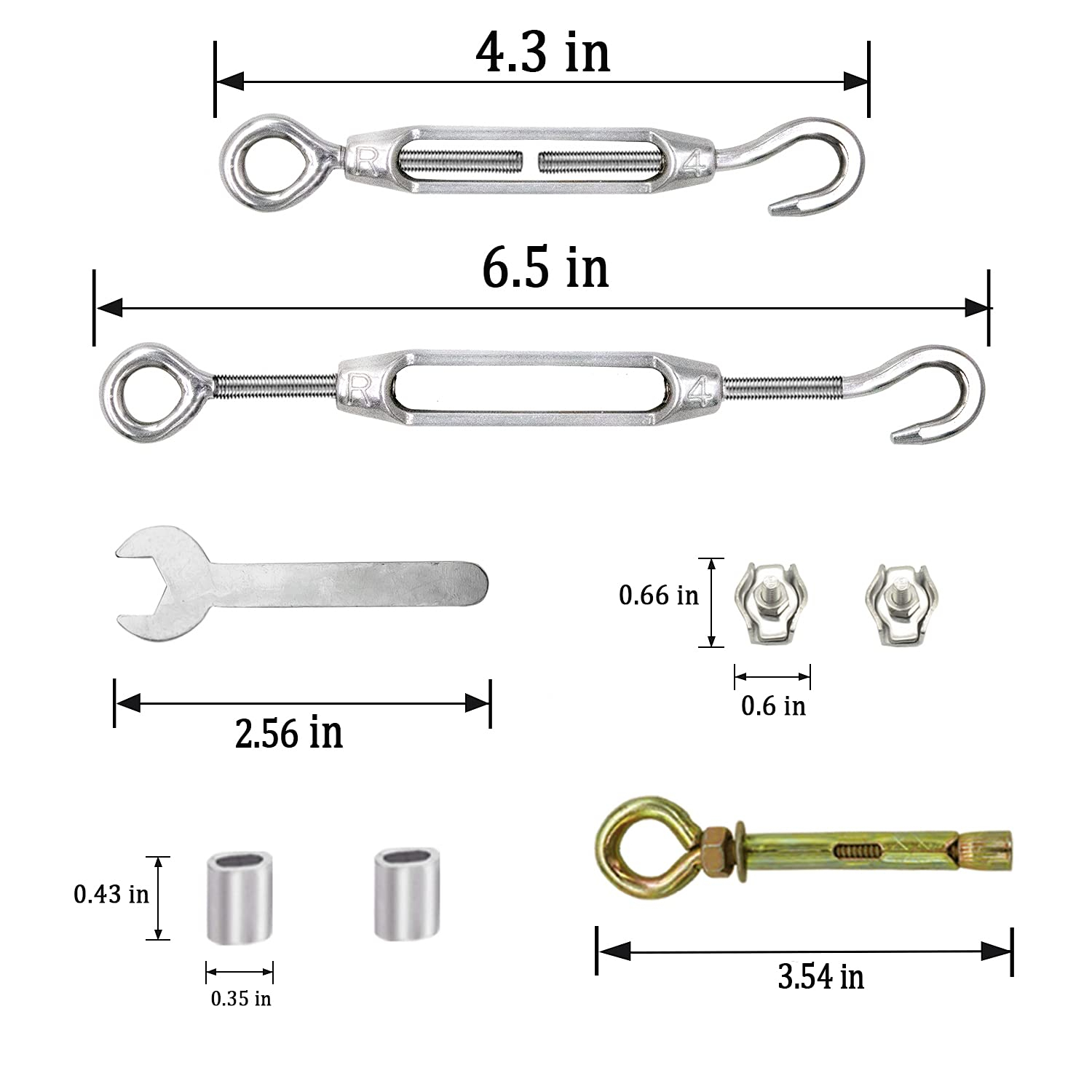 MHY 16Ft Heavy Clotheslines,Outdoors 304 Stainless Steel Clothes Line,Heavy Duty Cable Wire Rope with Retractable System，Windproof Clothes Rope for Outdoor/Indoor/Home/Drying/Curtain Hanging