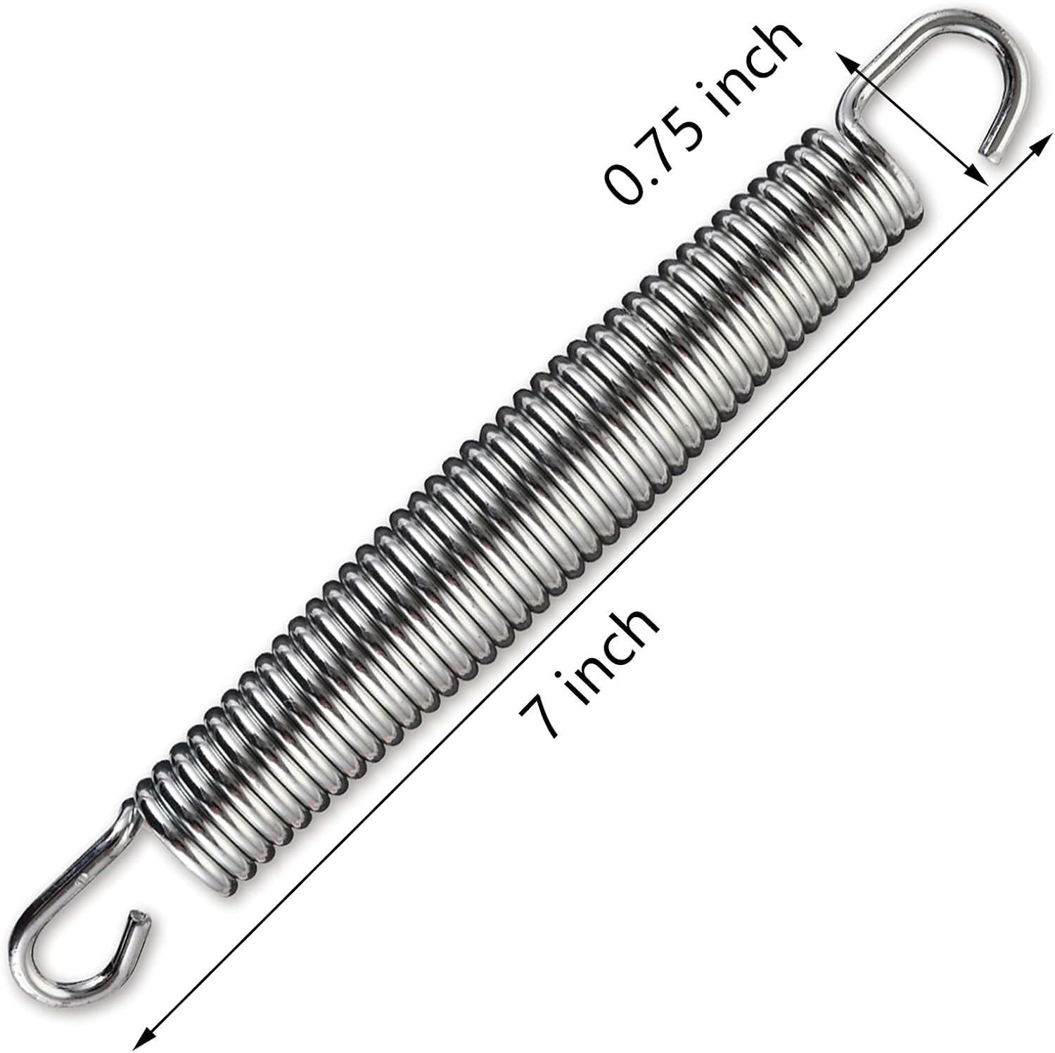 Party Saving 20 Pieces 7 In. Trampoline Spring Heavy-Duty Galvanized Steel Replacement, Wmt1101