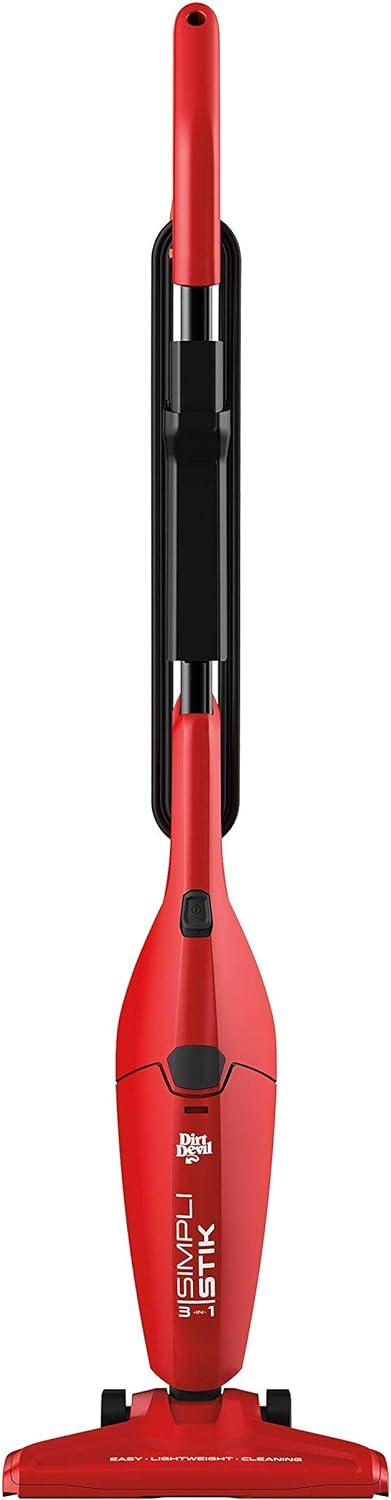 Dirt Devil SimpliStik Lightweight Corded Bagless Stick Vacuum, SD20000RED