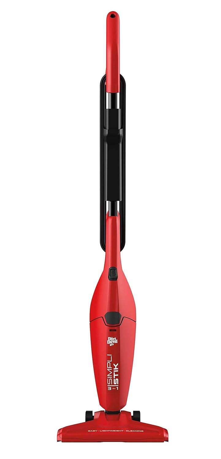 Dirt Devil SimpliStik Lightweight Corded Bagless Stick Vacuum, SD20000RED