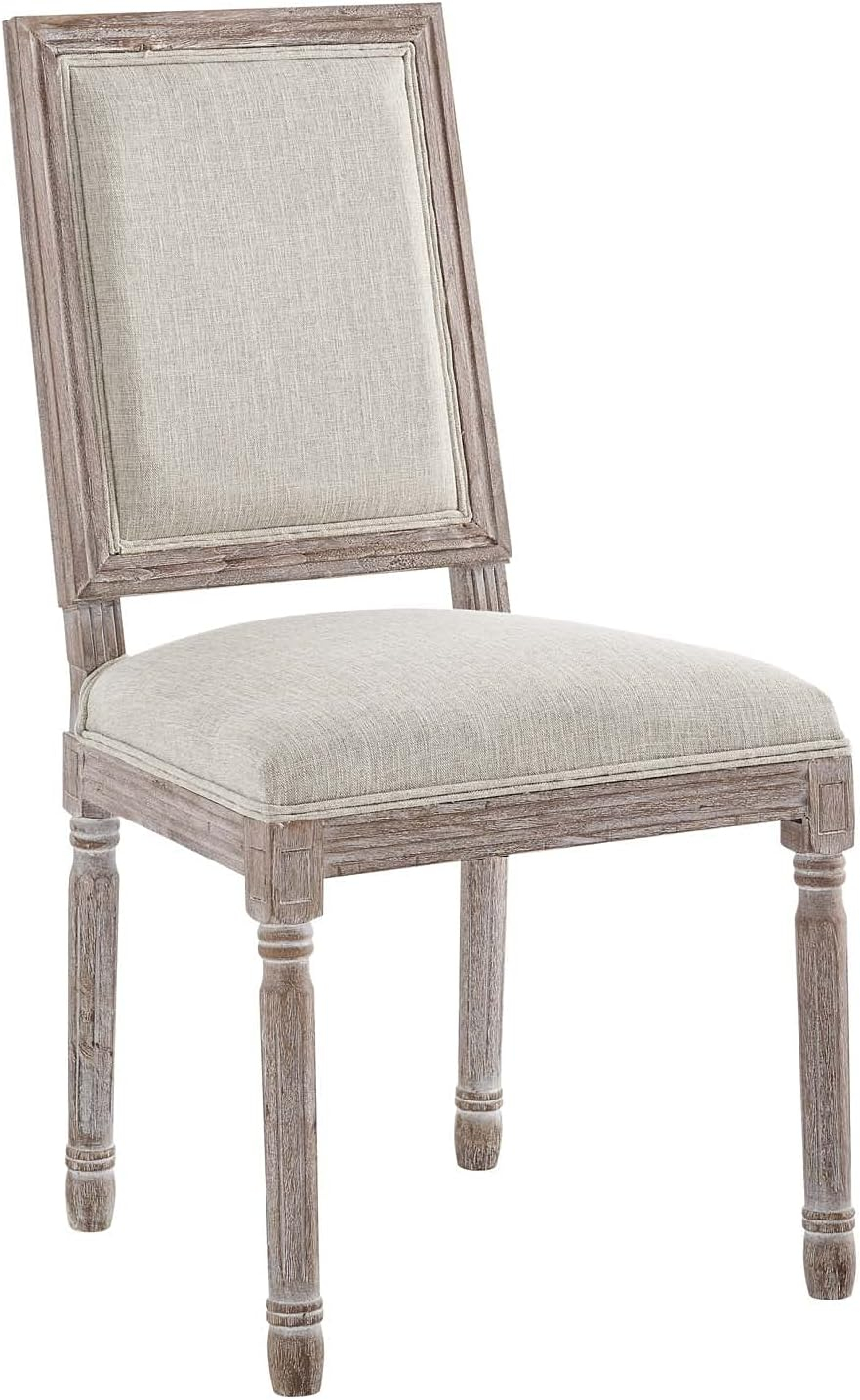 Court Vintage French Upholstered Fabric Dining Side Chair Beige - Modway