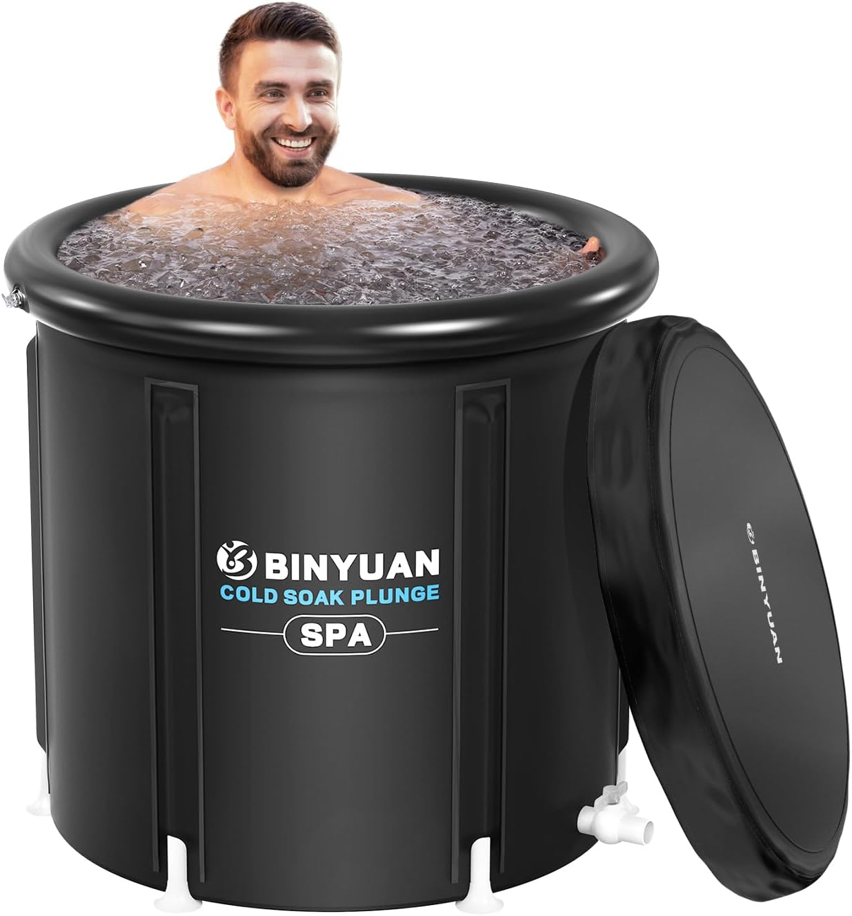 BINYUAN Large Ice Bath Tub Portable Cold Water Tub Cold Therapy Tub for Athlete Recovery