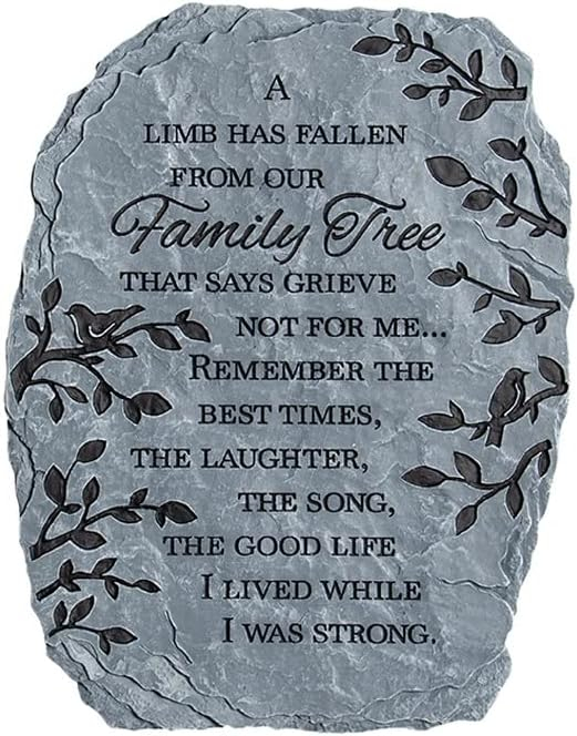 Carson Home Family Tree Garden Stone, 10.5-inch Height