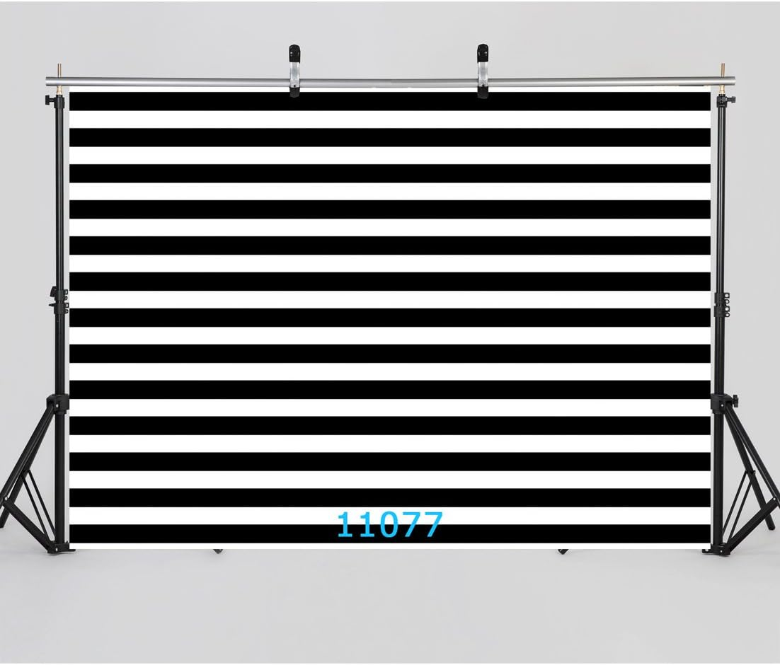 SJOLOON 7X5ft Black and White Stripe Photography Backdrops Birthday Party Decoration Backdrop Photo Studio Booth Background 11077