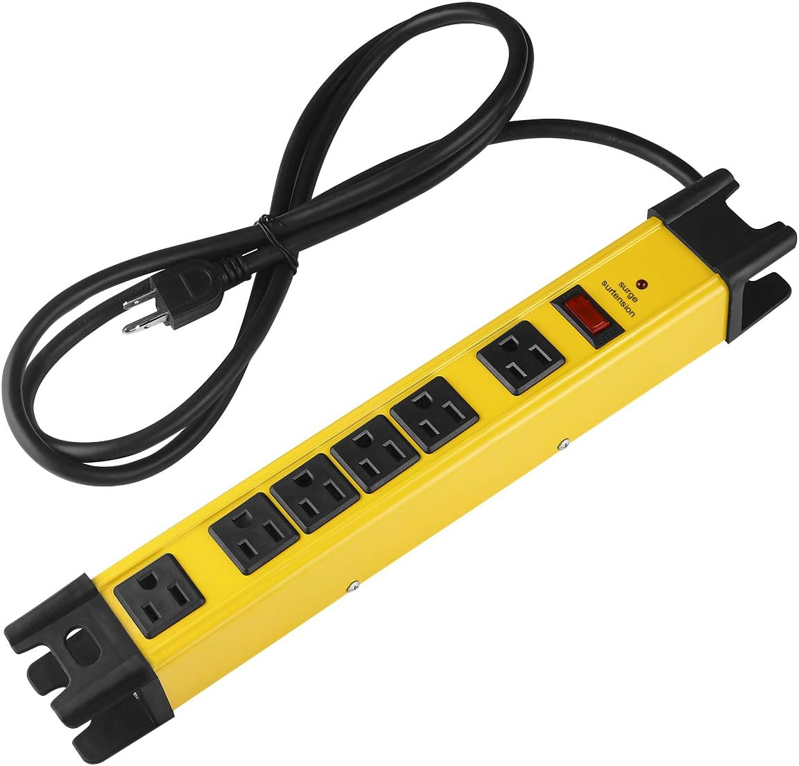 Strongway 6-Outlet Steel Power Strip, 14/3 Ga., 15 Amps