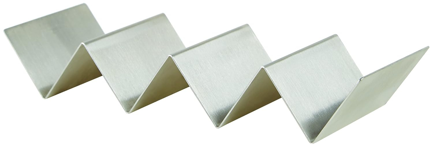 Stainless Steel 3-4 Slot Taco Holder for Mess-Free Dining