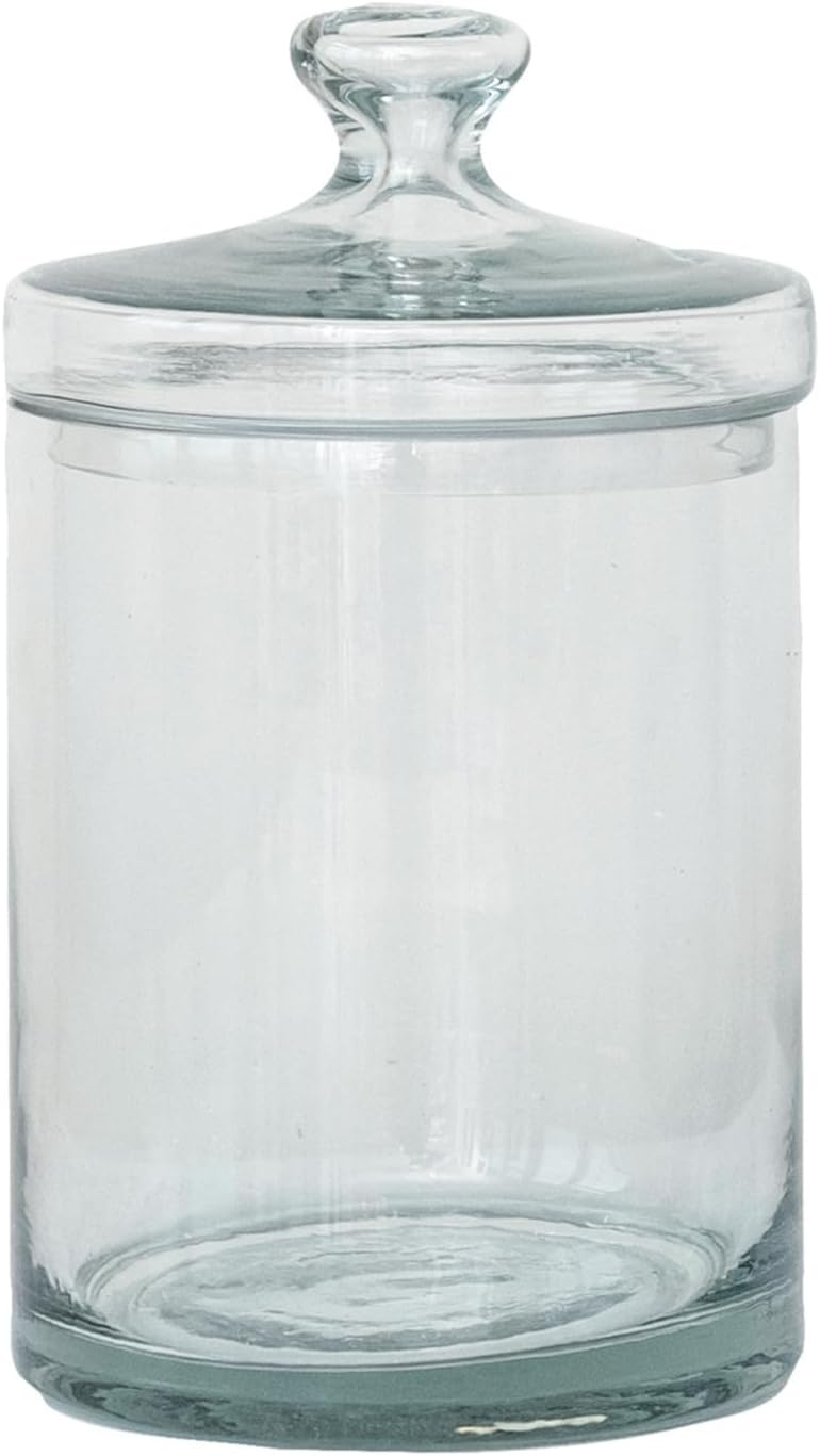 Small Clear Glass Apothecary Jar with Lid
