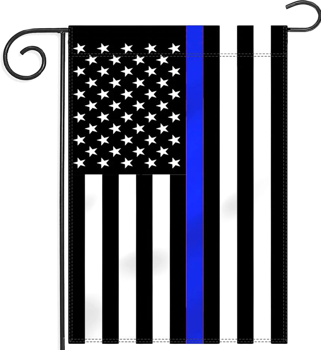 ERT Thin Blue Line Garden Flag Double sided 12.5 x 18 Inch Police Flag American Flag Made by Oxford lawn decoration Outdoor Indoor
