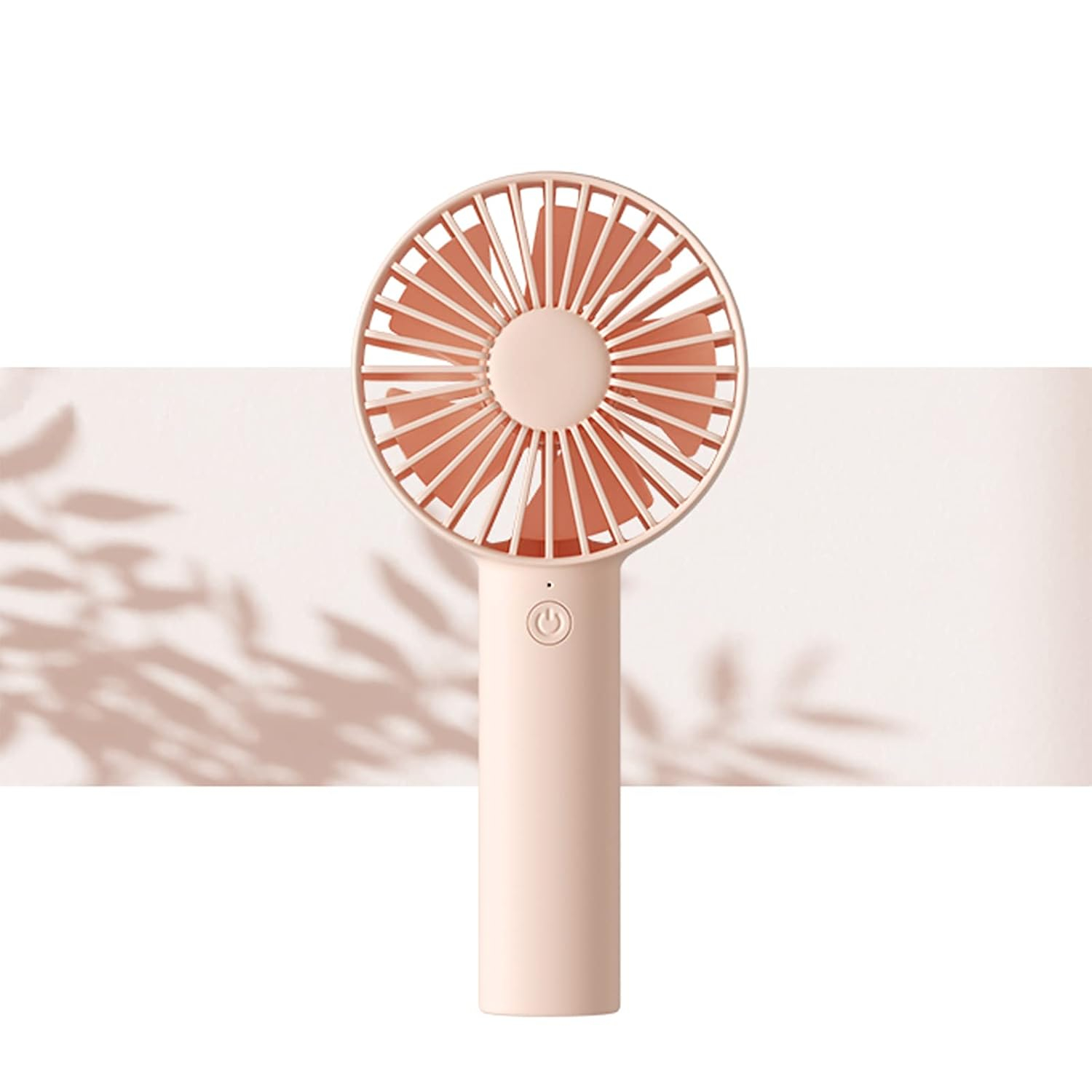 JISULIFE Handheld Fan, Portrable Mini Fan with 3 Speed, USB Rechargeable Personal Fan Battery Operated for Outdoor, Office, Travel -Pink