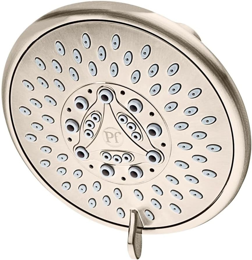 Brushed Nickel Round Multi-Function Wall Mounted Showerhead