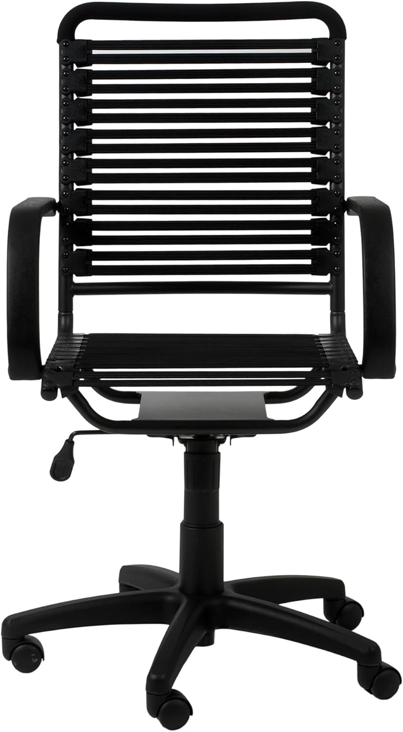High Back Black Metal Bungee Office Chair