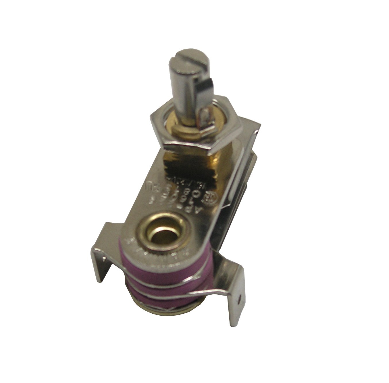 Compact White and Silver Dual-Voltage Thermostat