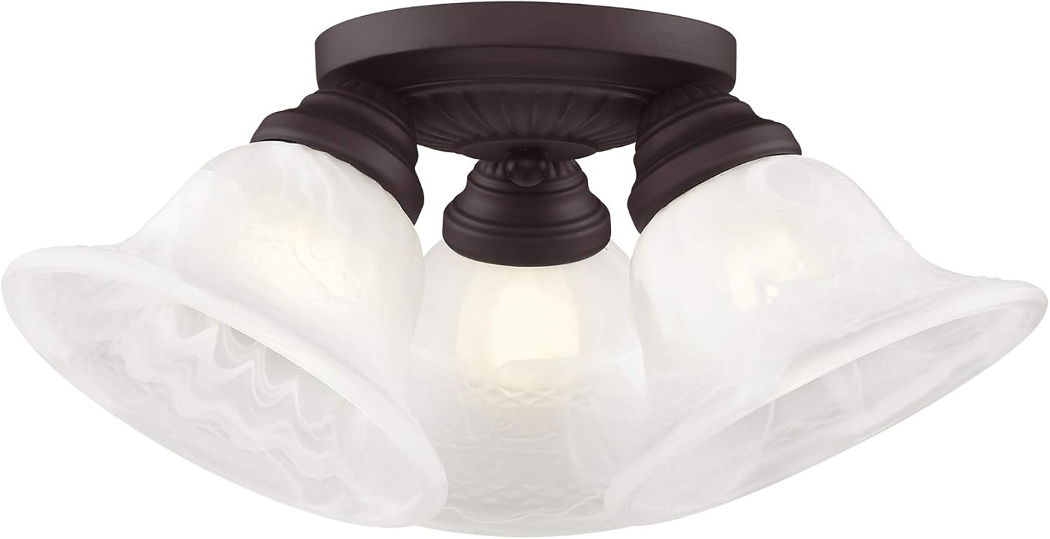 Livex Lighting Edgemont 3 - Light Flush Mount in  Bronze