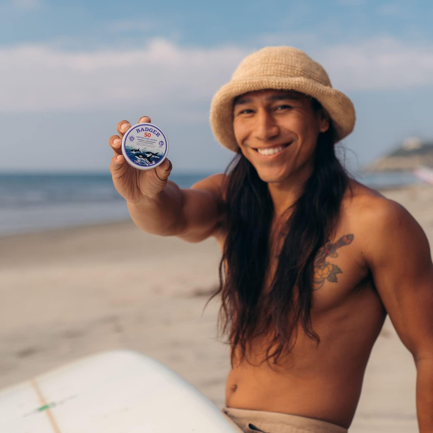 Badger Adventure Sport Sunscreen Cream, SPF 50, 2.4 oz