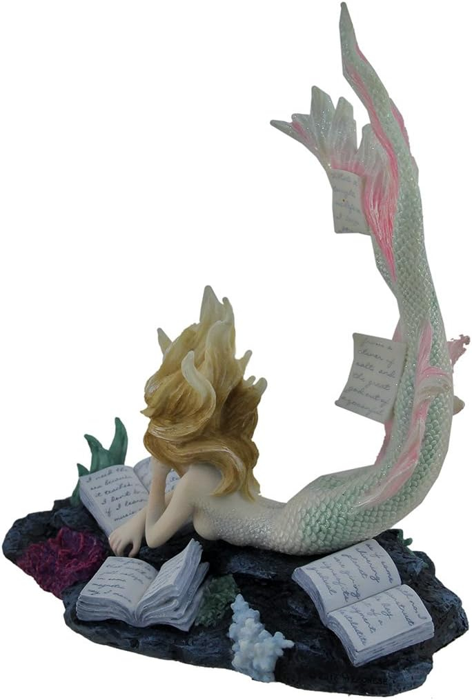 Veronese Design Lost Books Mermaid Sculpture