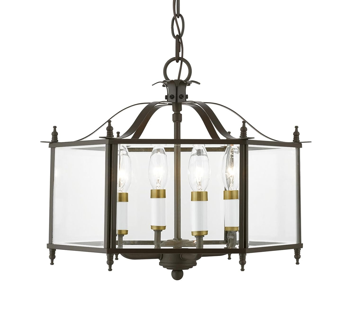 Livex Lighting Livingston 4 - Light Pendant in  English Bronze/Antique Brass