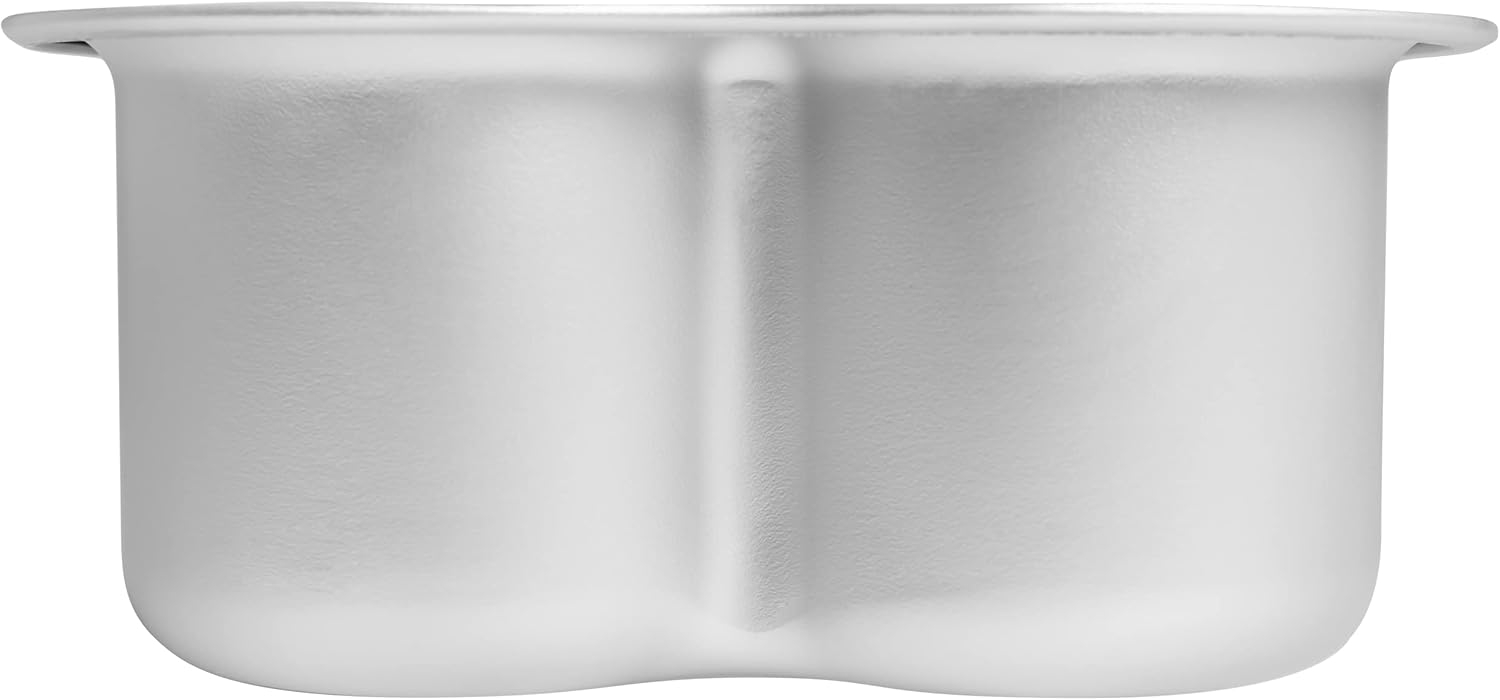 Silver Anodized Aluminum Heart-Shaped 8" x 3" Cake Pan