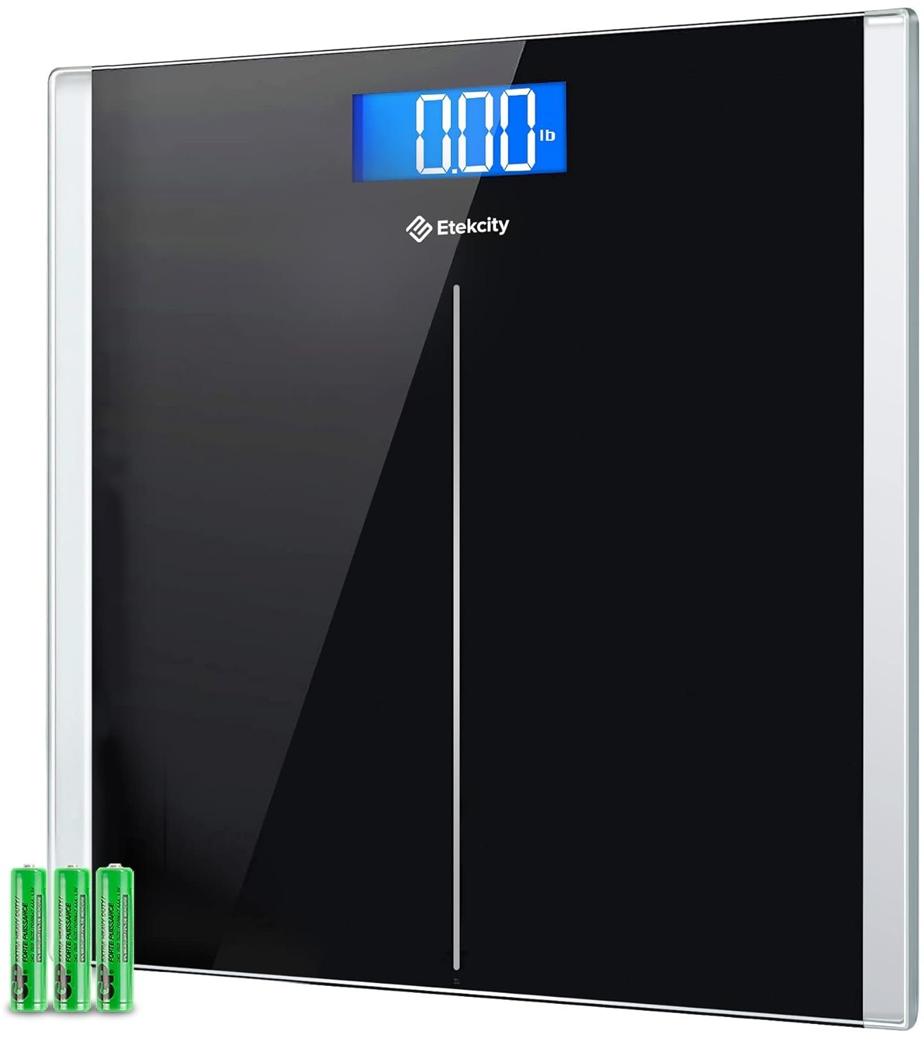 Etekcity Digital Scale For Body Weight, 400 lbs, Body Tape Measure Included, Black, EB9380H