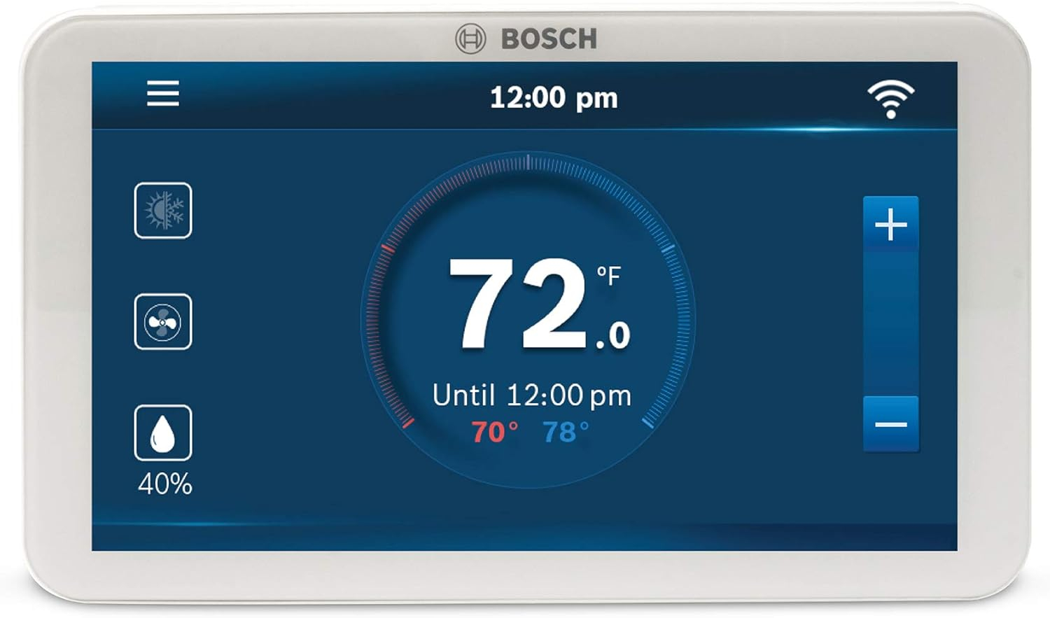 White Digital Touchscreen Programmable Wi-Fi Thermostat