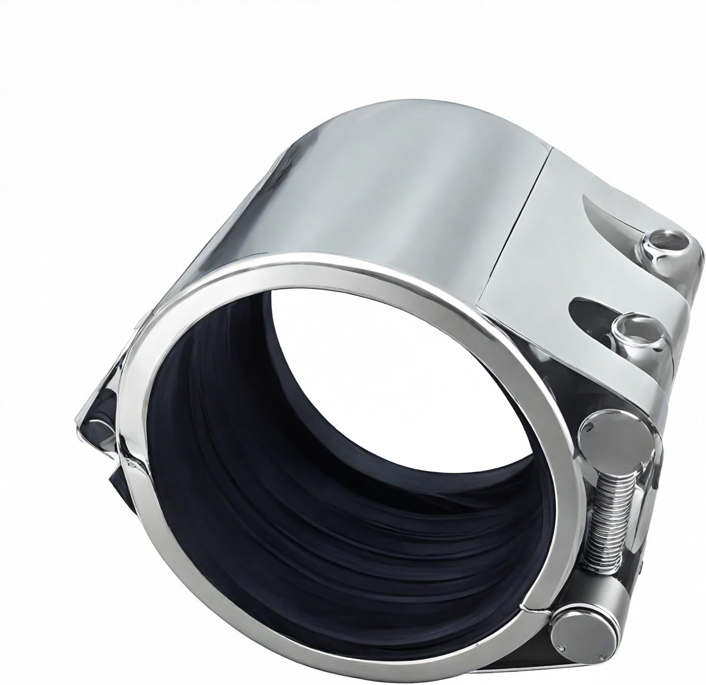 Stainless Steel and Rubber Leak Sealer Pipe Repair Clamp