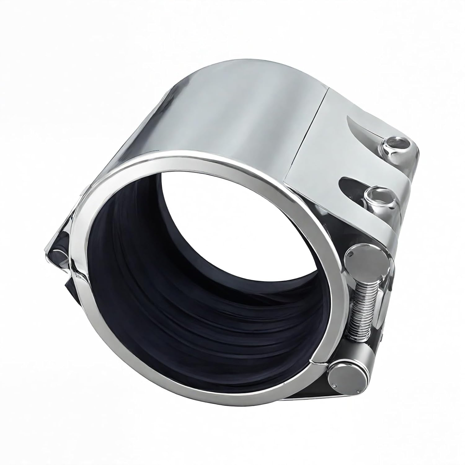 Stainless Steel and Rubber Leak Sealer Pipe Repair Clamp