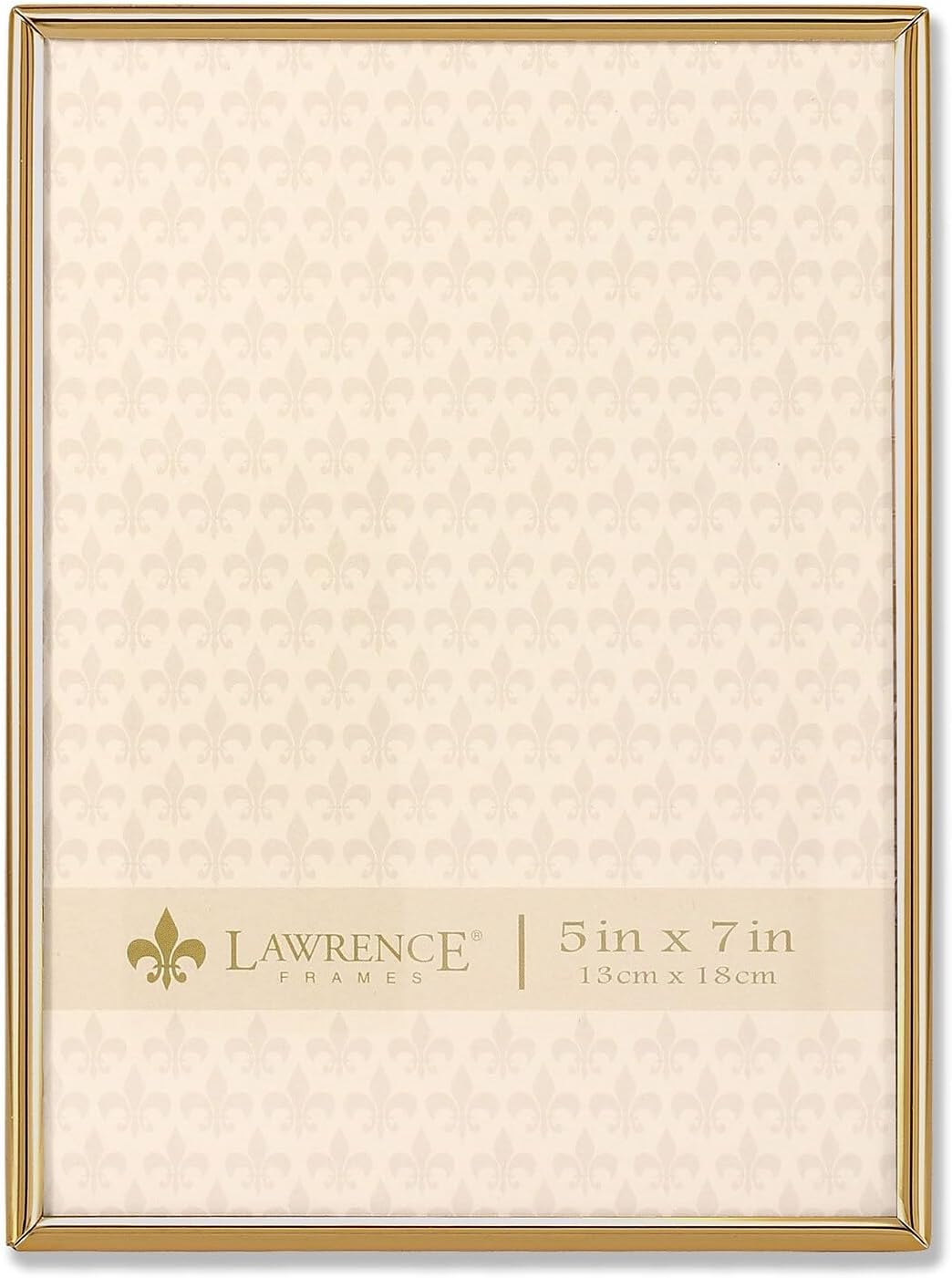 Lawrence Frames 5"W x 7"H Simply Gold Metal Picture Frame (670057)