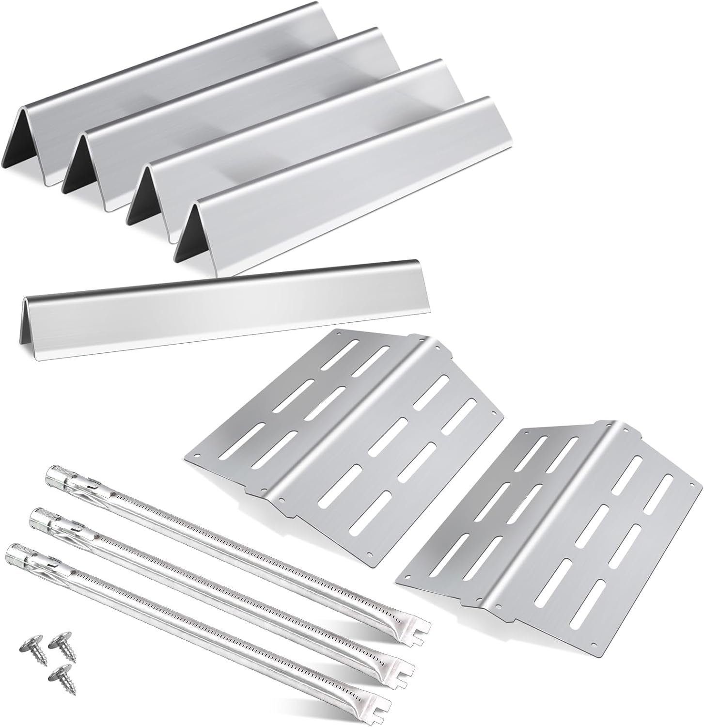 62752 7620 7622 Grill Replacement Parts for Weber Genesis E310 E320 E330 S310 S320 S330 EP310 EP320 EP330, 17.5" Flavorizer Bars, 19.5" Burner, 13 1/4" Heat Deflectors