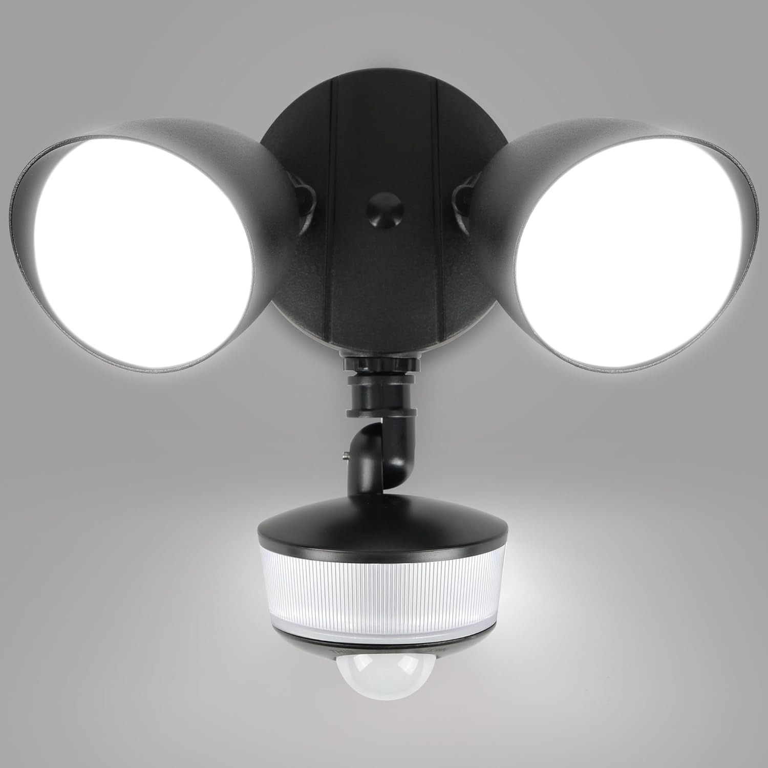 Lutec 10.43 x 5.41 x 6.52 Inches Outdoor Dual Head Home Security Floodlight