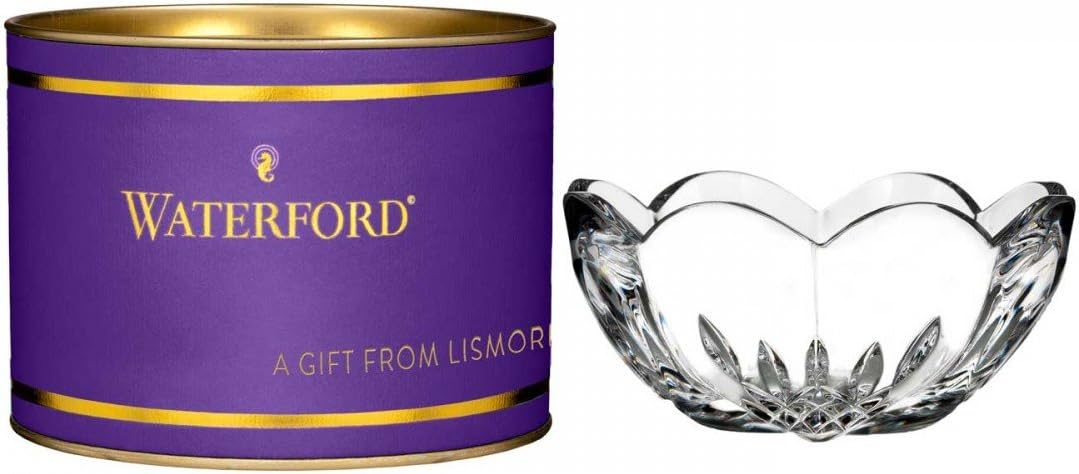Giftology Lismore Heart Bowl 10cm 4in, Purple Box