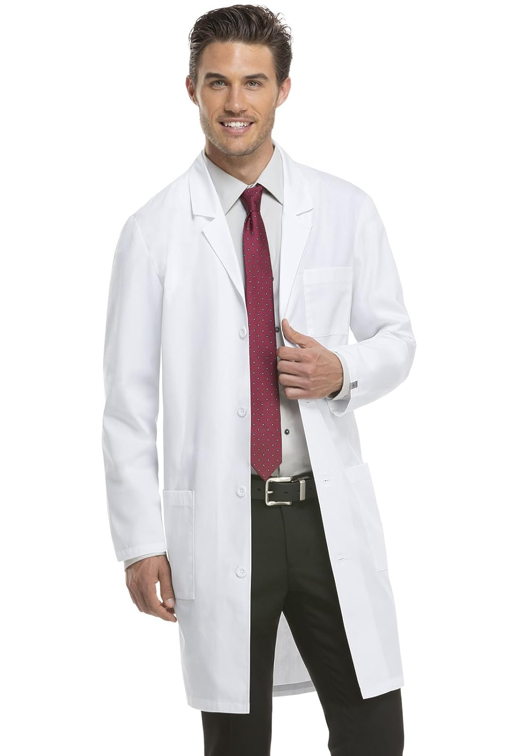 Dickies Lab Coat for Men and Women 40" Button Front Closure Unisex Lab Coat with 3 Pockets - 83403