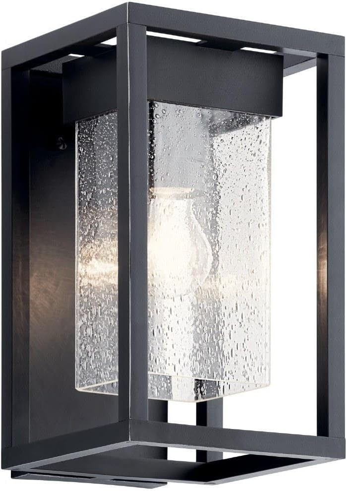 Kichler Mercer 12" High Black Silver Outdoor Wall Light