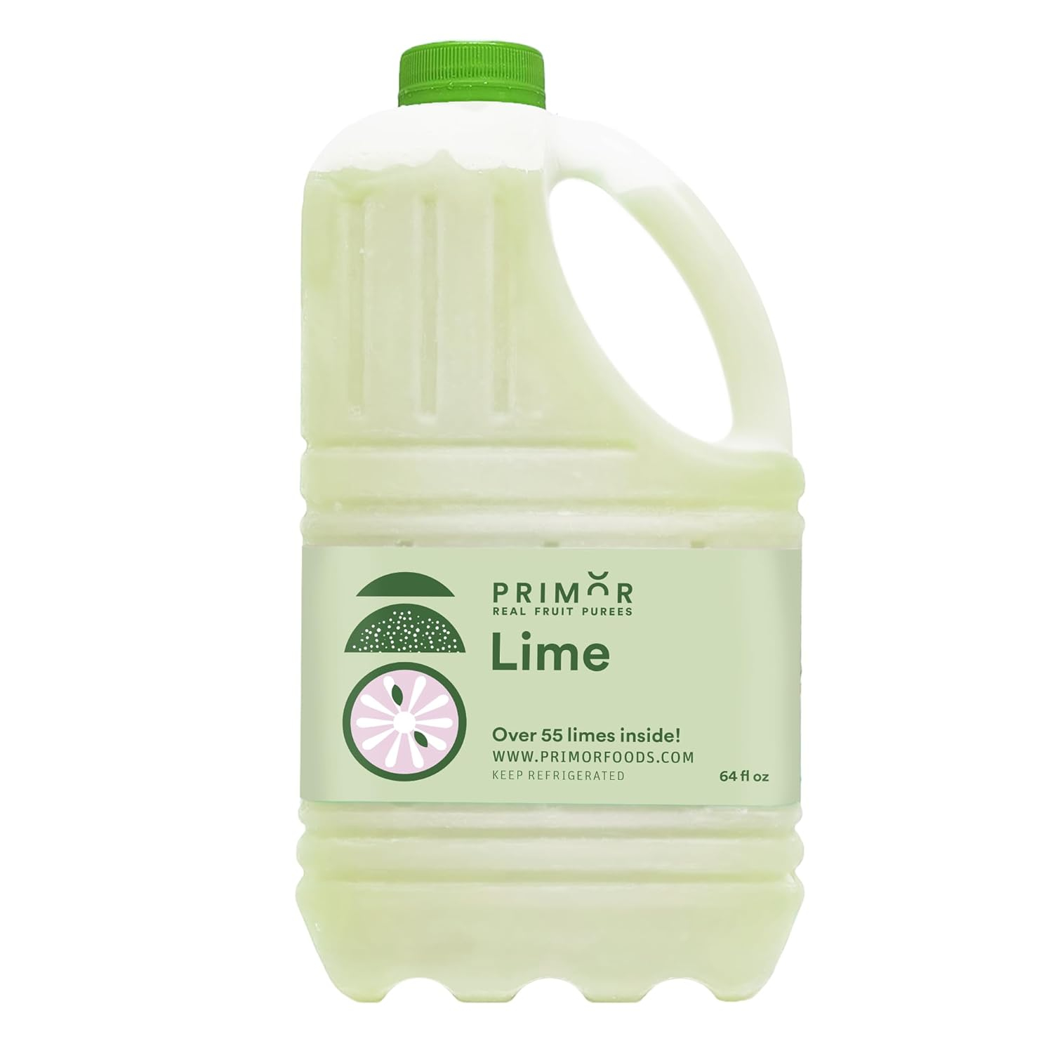 Primor Fruit Purees | Made with Real Fruit | Countless Applications: Juices, Smoothies, Cocktails, Desserts, and More - Lime