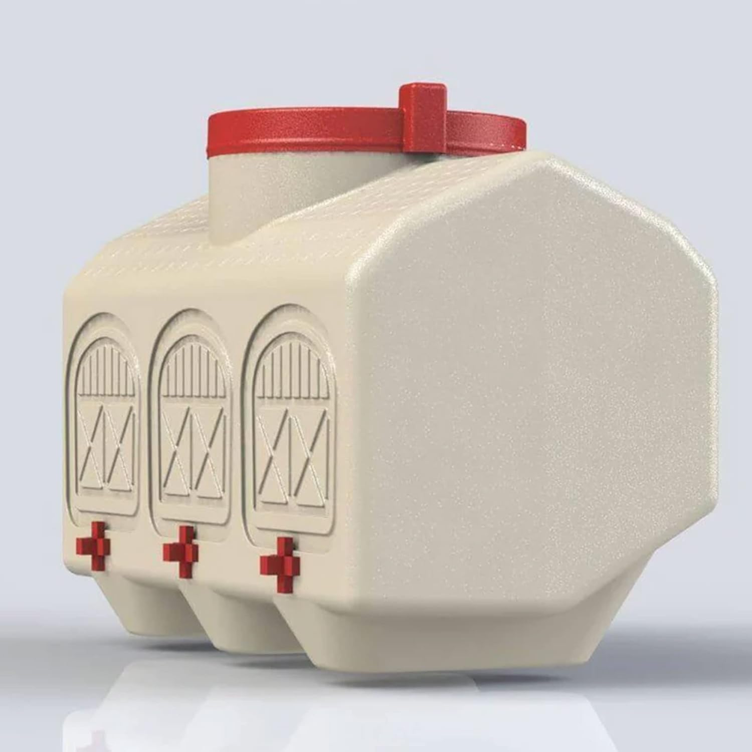 Large Beige Plastic Automatic Chicken Waterer with No Spill System