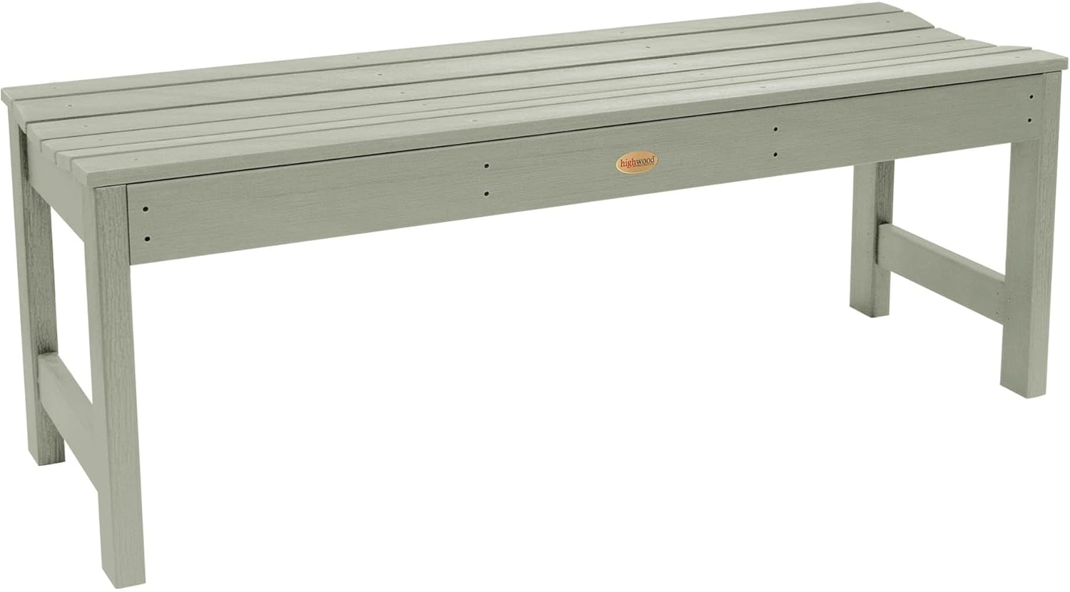 Eucalyptus Gray Recycled Plastic 4 ft Backless Outdoor Bench
