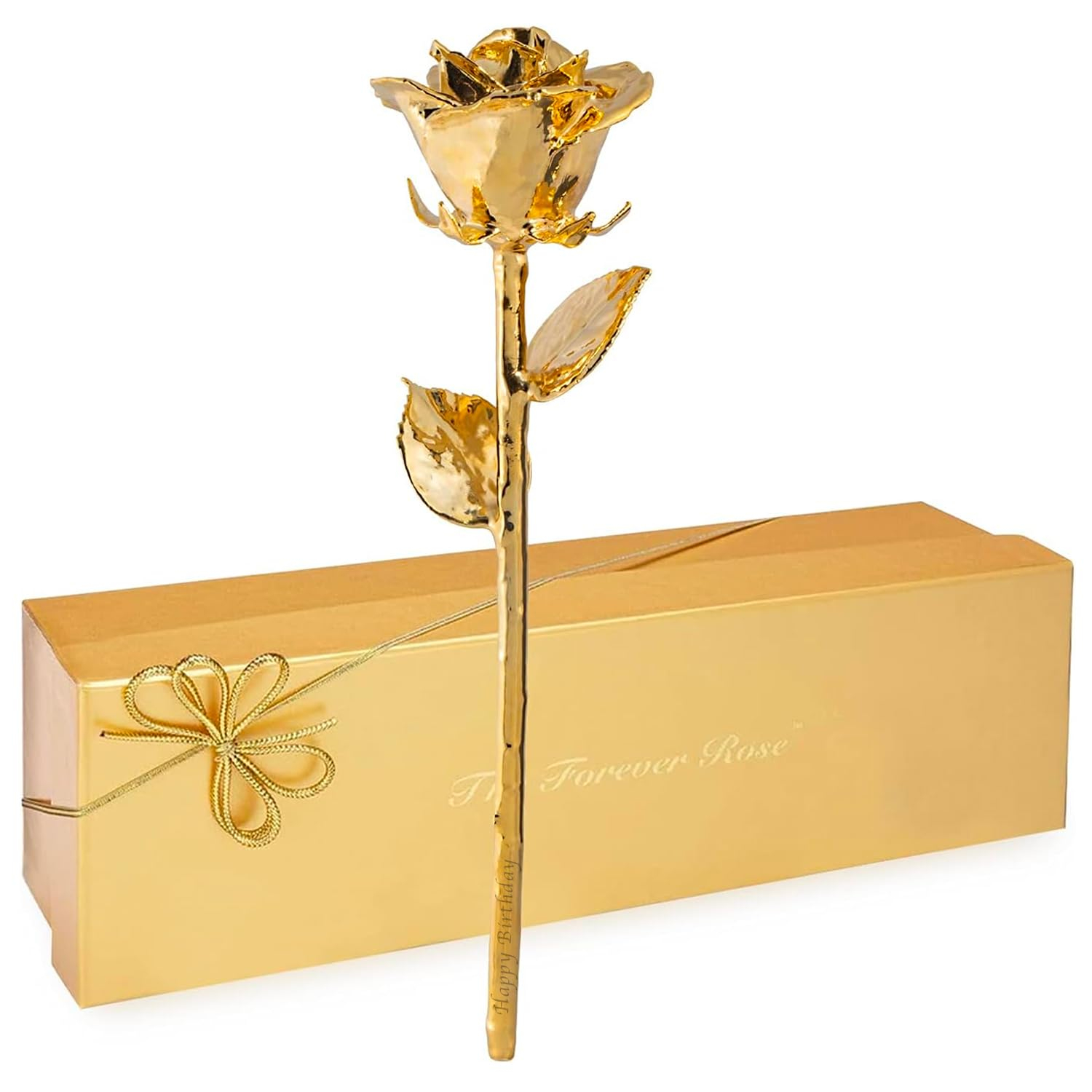24K Gold Dipped Rose, Unique & Everlasting Real Hand Dipped in 24K Gold Rose, 11” to 12”