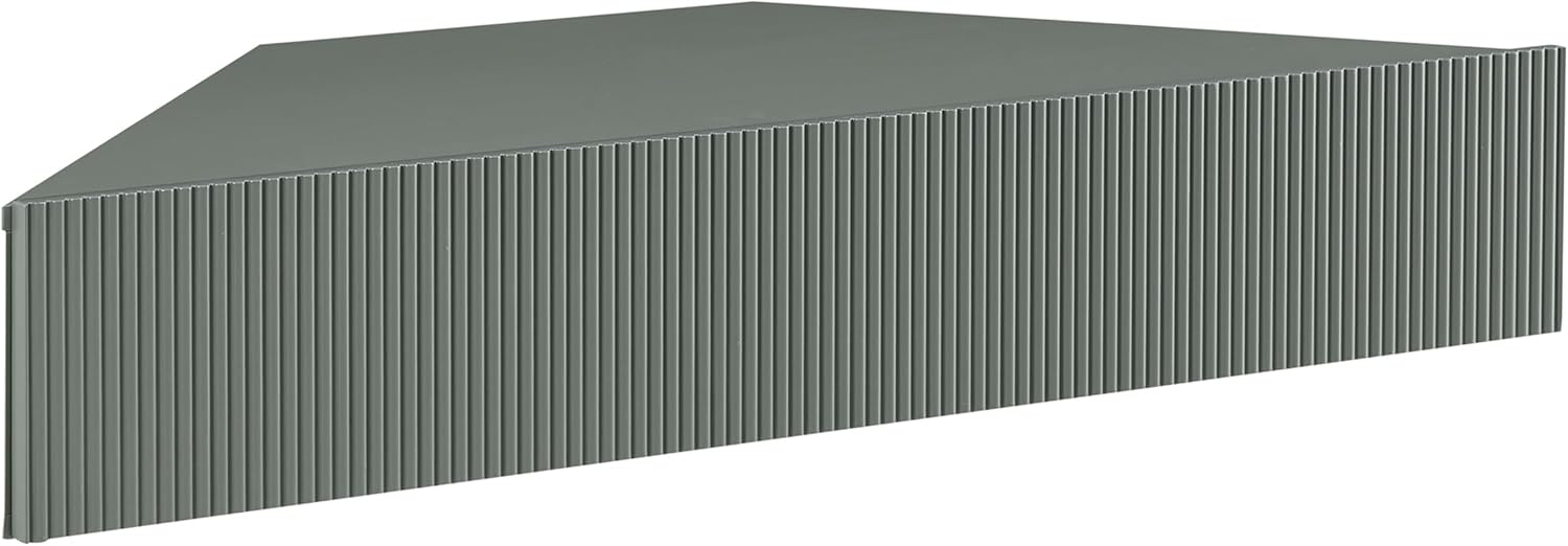 Denhour DH BASIC Transitional 47-inch 3-Shelf Corner Floating TV Stand by  3D Wavy Panel Door - Sage Green Weathered,N/A