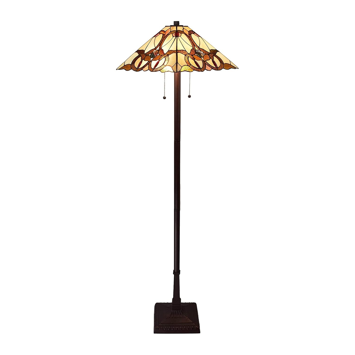 Amora Lighting  Tiffany Style Mission Floor Lamp